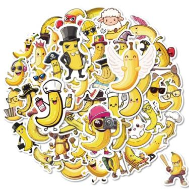 Imagem de 100 adesivos de vinil Waterpro of Banana - Decalques duráveis removíveis para laptop, telefone, garrafa de água, skate, guitarra - adesivos fofos de banana para crianças e adultos