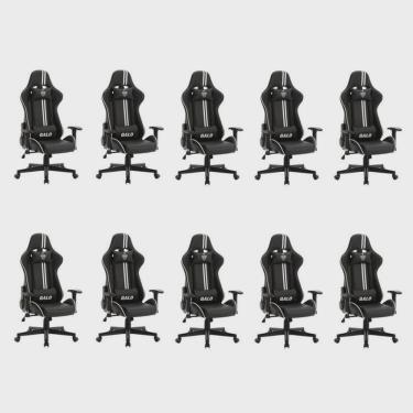 Imagem de Kit 10 Cadeiras Gamer Atlético Mineiro Cam 3318 Espresso Móveis Preto
