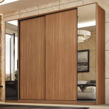 Imagem de Guarda Roupa Casal 4 Portas Com Espelho E 4 Gavetas Laredo - Amêndola-nude Tx