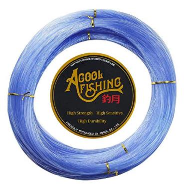 Imagem de Linha de pesca de monofilamento AGOOL 547 jardas – Linha de pesca de nylon transparente super forte resistente à abrasão de baixa memória mono linhas de pesca arbalete para água doce de água salgada 3,5 kg – 396 lbs, Azul, 0.8mm - 84.7lbs