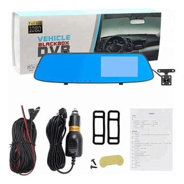 Imagem de Retrovisor Visor Espelho Tela Lcd 4,3 Veicular C/ Câmera Re - alfashop