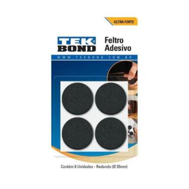 Imagem de Feltro Redondo 35MM Preto Com 8 Peças - Tekbond