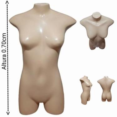 Imagem de Manequim feminino adulto (meio corpo modelo jô n.36) na cor bege - Kso