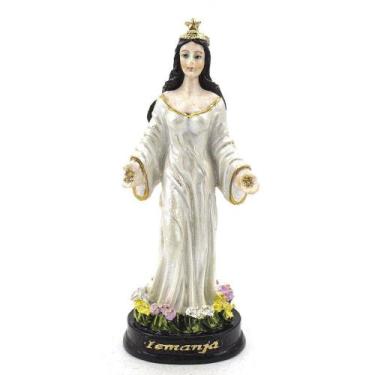 Imagem de Imagem Iemanjá Vestido Branco Resina 15 cm - Amém Decoração Religiosa