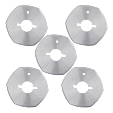 Imagem de Kit 5 Com Discos para Máquinas de Cortar Tecido Circular 2" (Polegadas) Octogonal Lanmax Este Disco É Ideal Para Costureiros, Artesãos, Confecções E Indústrias Têxteis