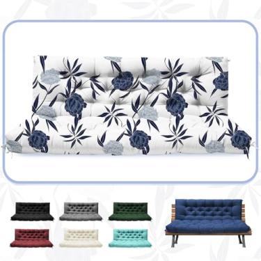 Imagem de DANGHOOGY Almofadas de balanço para varanda, almofadas impermeáveis para uso ao ar livre para móveis de pátio com encosto, almofada de substituição de balanço de pátio engrossada de 2-3 lugares 152 ×