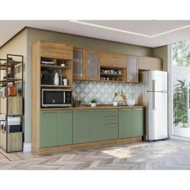 Imagem de Cozinha Completa 360cm 6 Peças com Torre Quente 12 portas 3 Gavetas Bo