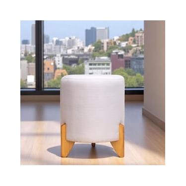 Imagem de Puff Banqueta Conlflex Coral Revestido em Tecido Linho