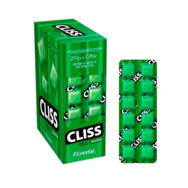 Imagem de Chiclete Cliss Menta – 12 Cartelas com 12 Unidades Cada | Total 144 Chicletes | Sabor Refrescante para Revenda, Lembrancinhas e Brindes