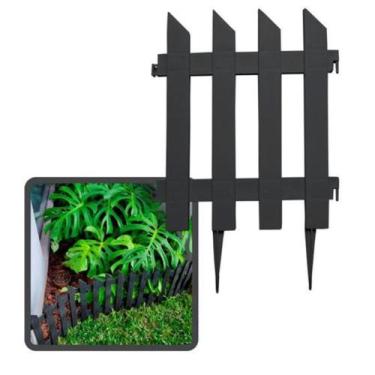 Imagem de Cerca para jardim decorativa kit com 8 metros plástico reciclado - JR 