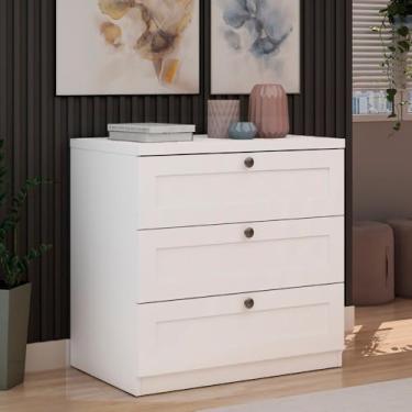 Imagem de Cômoda Genialflex Infinity 3 Gavetas 100% Mdf Branco