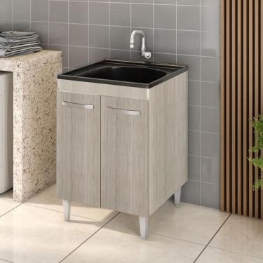 Imagem de Balcão Gabinete Tanque Com Cuba 0,60x0,60 Vectra Elmo/elmo Hr Móveis