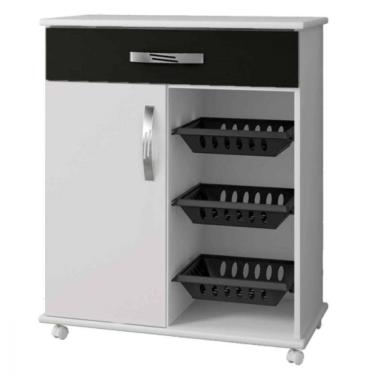 Imagem de Armário Cozinha com Fruteira Goiânia Arte Móveis Preto