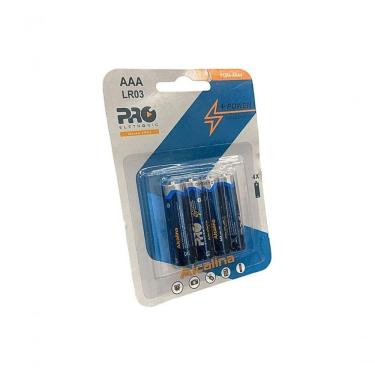 Imagem de Pilha Alcalina Aaa Proeletronic Pqpa-aaa4 (lr03) Com 4...
