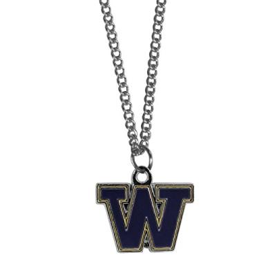 Imagem de Colar de corrente NCAA Siskiyou Sports Fan Shop Washington Huskies com pingente pequeno 56 cm cor do time