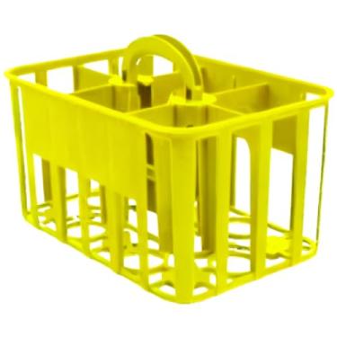 Imagem de Cesta Squeeze Cesta Porta Garrafas para 6 unidades de Litrão 1000ml ou 600ml (Amarelo)