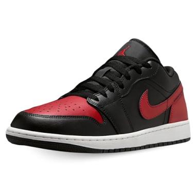 Imagem de Nike Tênis Masculino Air Jordan 1 Low (553558-067, Preto/Branco Summit/Vermelho Universitário) Tamanho 10