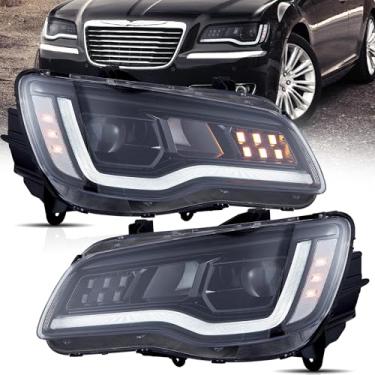 Imagem de VLAND Farol adequado para Chrysler 300C 2011-2023, projetor