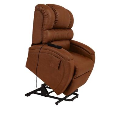 Imagem de Poltrona Imperial Reclinável Motorizada com Sistema Lift Couríssimo Império Estofados (ANTILOPE 866)