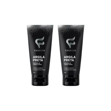 Imagem de Mascara Facial Fashion Argila Preta Remove Cravos 30G - 2Un