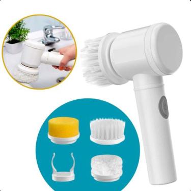 Imagem de Esponja Elétrica Compacta Multifuncional Porta Detergente Louças Recar