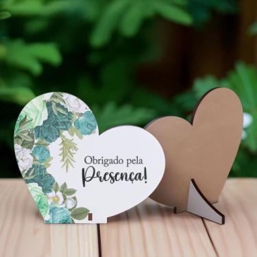Imagem de Kit 20 Lembrancinhas MDF De Agradecimento Casamento Aniversário - R9 D