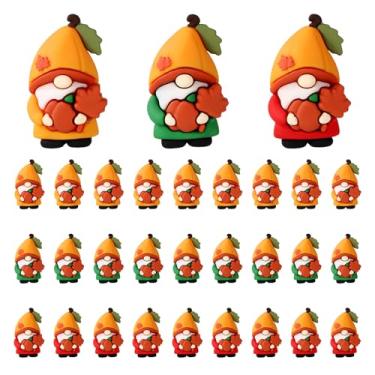 Imagem de 30un Mini Estatuetas de Gnomos Outono, Fofo Estátuas Gnomos em Miniatura em PVC Desenhos Temáticos Outono e Ação de Graças para Mesa Sofá Estante Prateleira Pequenos Enfeites