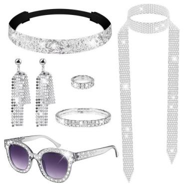Imagem de Conjunto de bijuterias Nobgum 70s Disco Accessories para mulheres