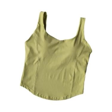 Imagem de Top Esportivo Feminino Sexy Sem Costura, Cropped, Sem Mangas, Estilo T