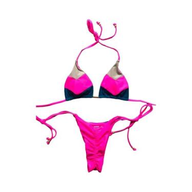Imagem de Biquíni Feminino Sexy Halter Tanga Micro Push up Roupa De Banho Brasil