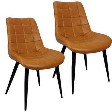 Imagem de Kit 2 Cadeiras Romana Provence Poltrona Estofada Pu Vintage Retro Pés 