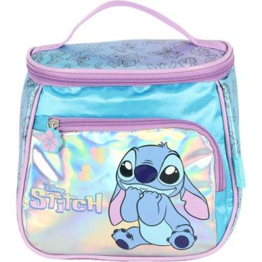 Imagem de Lancheira Térmica STITCH MÃO/COSTAS Azul com Bolsos - Luxcel
