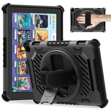 Imagem de ROISKIN Capa Para Tablet Hd 8 E Plus (Lançamento 2024/2022/2020, 12ª/10ª Geração) Infantil [Alça De Mão Com Suporte Giratório 360] Também Sony Nokia Pol.