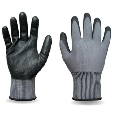 Imagem de 10 Luvas Nitrílicas Multiuso Textura Antiderrapante(6 Pares,Cinza)