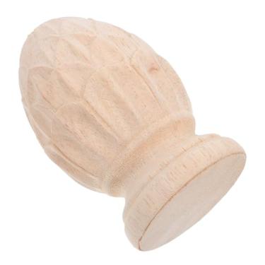 Imagem de DIYEAH Ponteira de Madeira Em Formato de Abacaxi para E Móveis, Topos de Postes de Madeira Entalhada, Tampas Decorativas para Postes de Em Estilo Europeu, Extremidades de Colunas Em Formato de