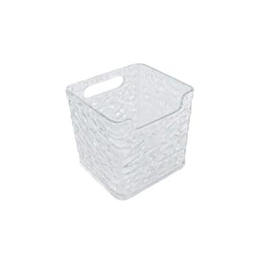 Imagem de Organizador de Acrílico Transparente Design Texturizado Multiuso com Gancho Dupla Face Porta Pincéis Porta Escova de Dente Para Penteadeiras e Banheiro Cesto Multiuso para Banheiro Cozinha Escritório