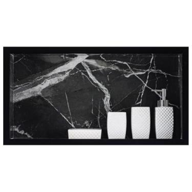 Imagem de Nicho P/Banheiro Em Porcelanato 60x30x11 Cm - (Calacata Black)
