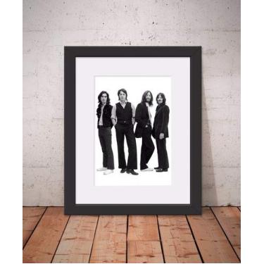 Imagem de Quadro Decorativo Beatles Rock 46x56cm Paspatur & Vidro Anti-Reflexo - A87