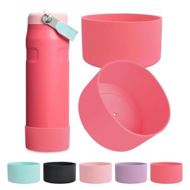 Imagem de Kaitiaki Bota de silicone de 2 peças para Stanley IceFlow 680 g – Serve para garrafas com canudo e tampa de fluxo rápido, manga inferior antiderrapante, acessórios de proteção para garrafa de água