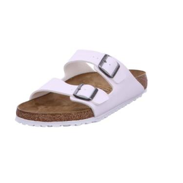 Imagem de BIRKENSTOCK Sandálias femininas de salto aberto, Branco, 11-11.5 Women/9-9.5 Men