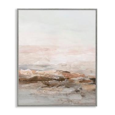 Imagem de Stupell Industries Horizonte mudo em arte giclée emoldurada cinza neutro, design de Hazel J., 35,5 x 28,5 cm