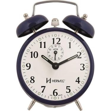 Imagem de Despertador Mecânico Azul Escuro 2208 - Herweg