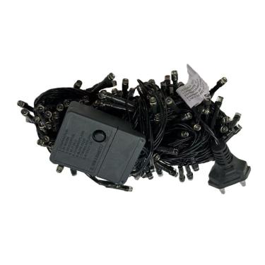 Imagem de Pisca Pisca de Natal 200 Lâmpadas LED Branco Quente Fio Verde 110v - Festive