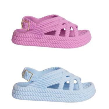 Imagem de Kit 2 Pares Papete Infantil Baby Segura Leve Confortável Trança Escola
