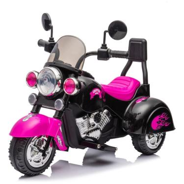 Imagem de Moto Elétrica Infantil a Bateria 6V com Sons e Luzes, Idade Rec 3 a 5 Anos, Kidsera, Rosa