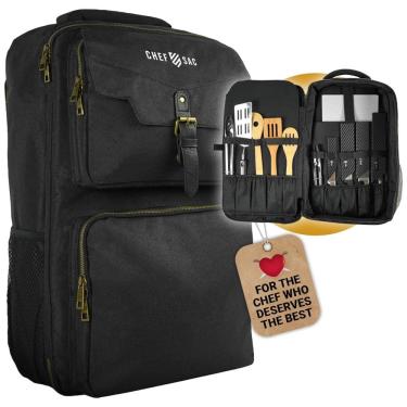 Imagem de Estojo, Bolsa Portátil para Facas com 20 Slots, Facas não Incluídas, CHEF SAC, Preto