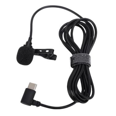 Imagem de Zopsc Microfone de Lapela Com Redução Inteligente de Ruído, Esponja à Prova de, Captador Supercardióide, USB C, Compatível Com Telefones e Placas de Som para Gravação de karaokê Ao