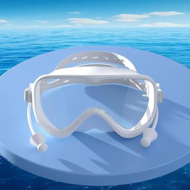 Imagem de Óculos de natação, piscina, anti-neblina, anti-UV, sem vazamento, visão clara para homens, mulheres e adultos com snorkel e natação