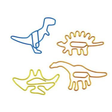 Imagem de 50 peças de clipe de papel em forma de série de dinossauro, mini clipes de papel fofos, acessórios, ideia de presentes para leitura de documentos, biblioteca escolar, notas de escritório, casa, mesa