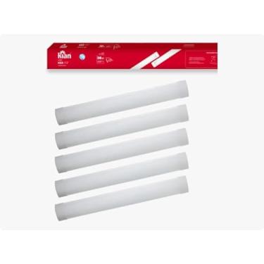Imagem de Kit 5 Luminária Slim Linear Sobrepor Led 36w 6500k Branco